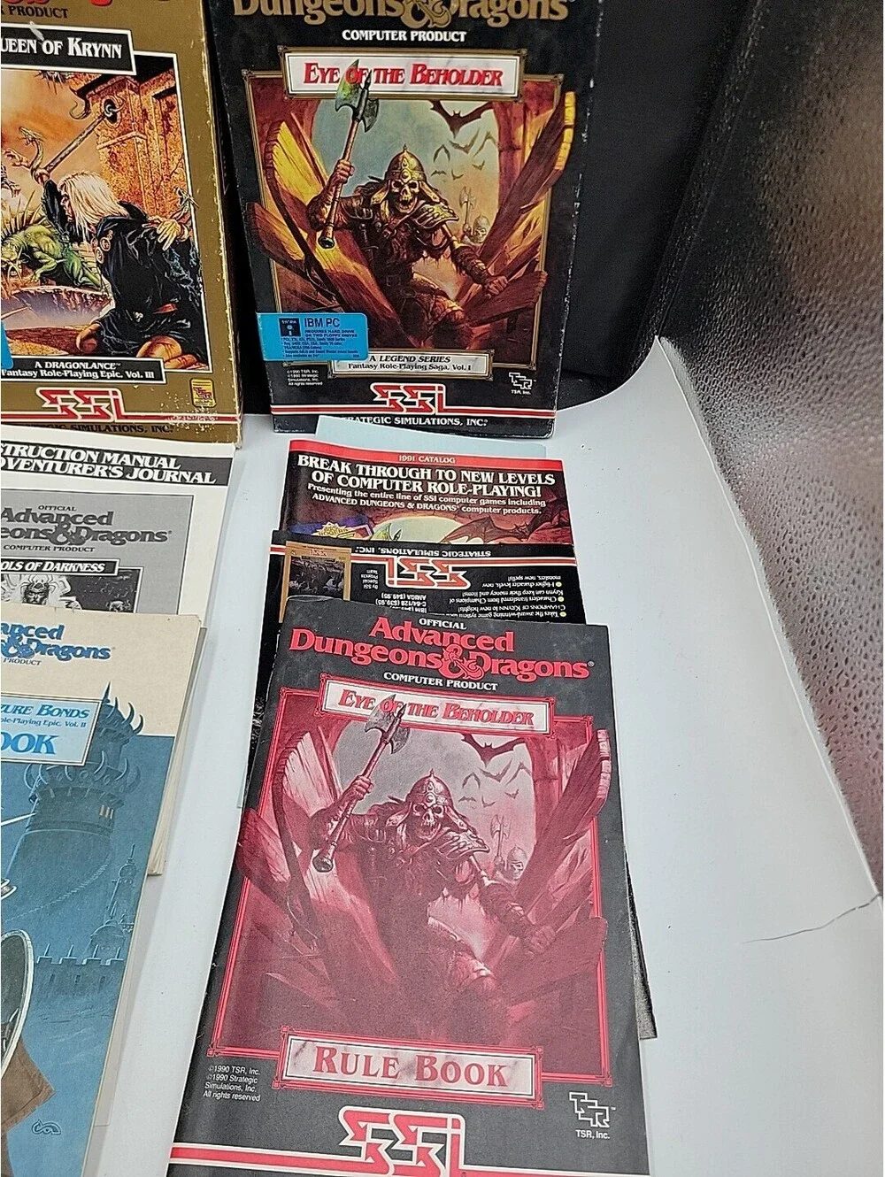 Advanced Dungeons Dragons SSI PC  Lot Eye Beholder Krynn Pools Darkness No Disks